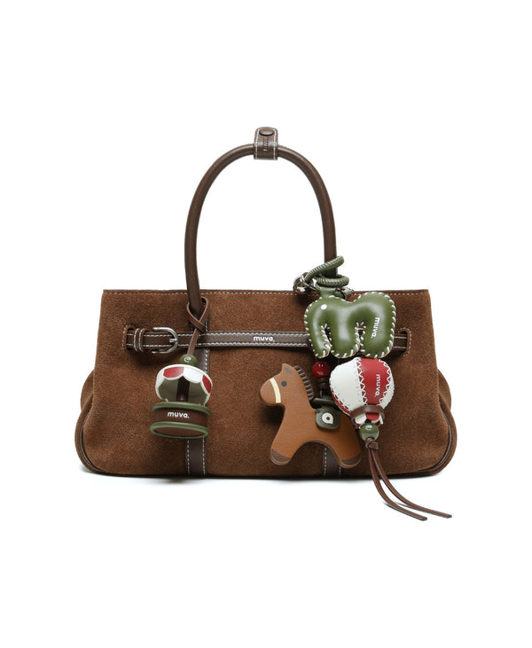 Hopscotch Tales Garden Bag · Suede · Caramel Brown