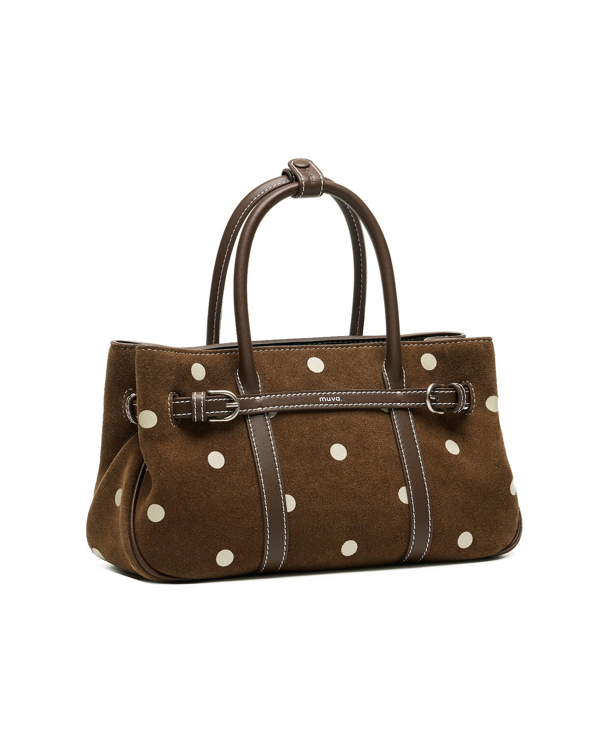 Hopscotch Tales Garden Bag · Polka Dot in Chestnut Bobo, product view 9
