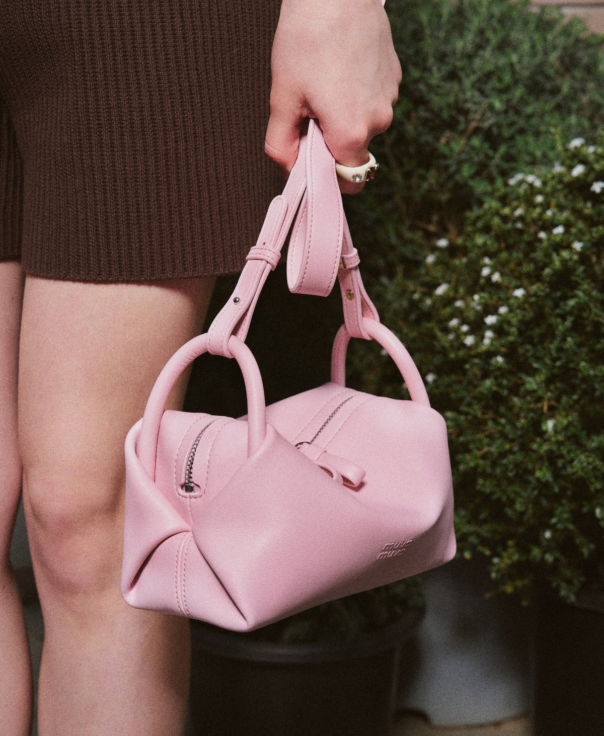 Bakery Mini Pillow Bag · Leather · Cherry Blossom Pink