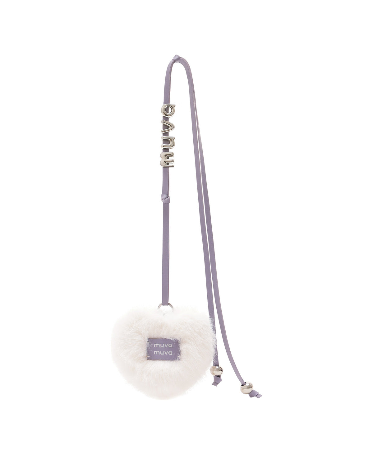 Cotton Candy Love Heart Lanyard · Purple Yam