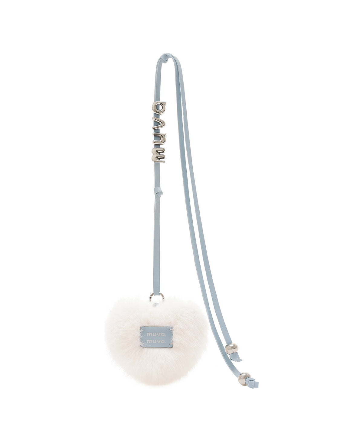 Cotton Candy Love Heart Lanyard · Sea Salt Blue