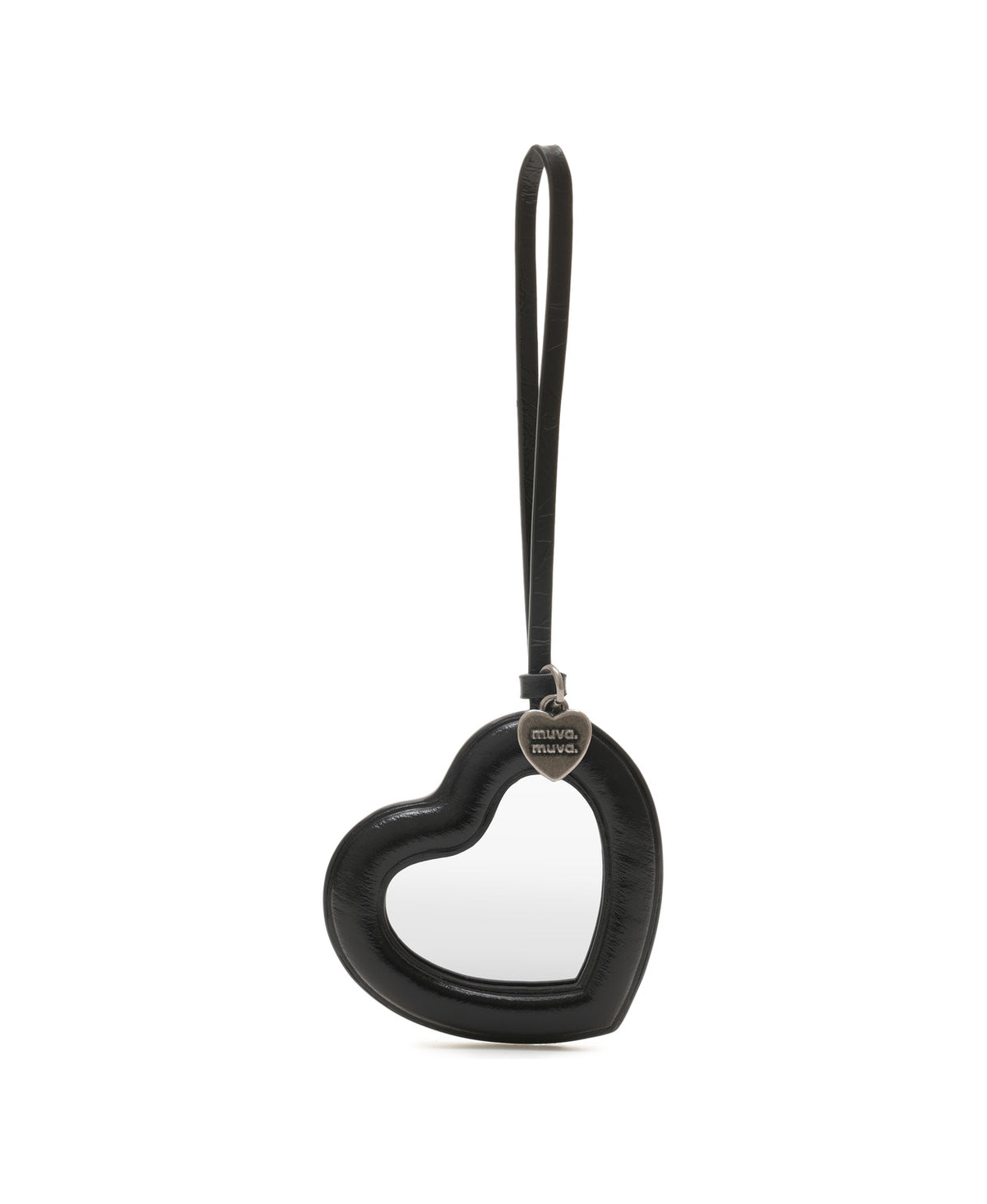 Little Heart Mirror Charm · Black