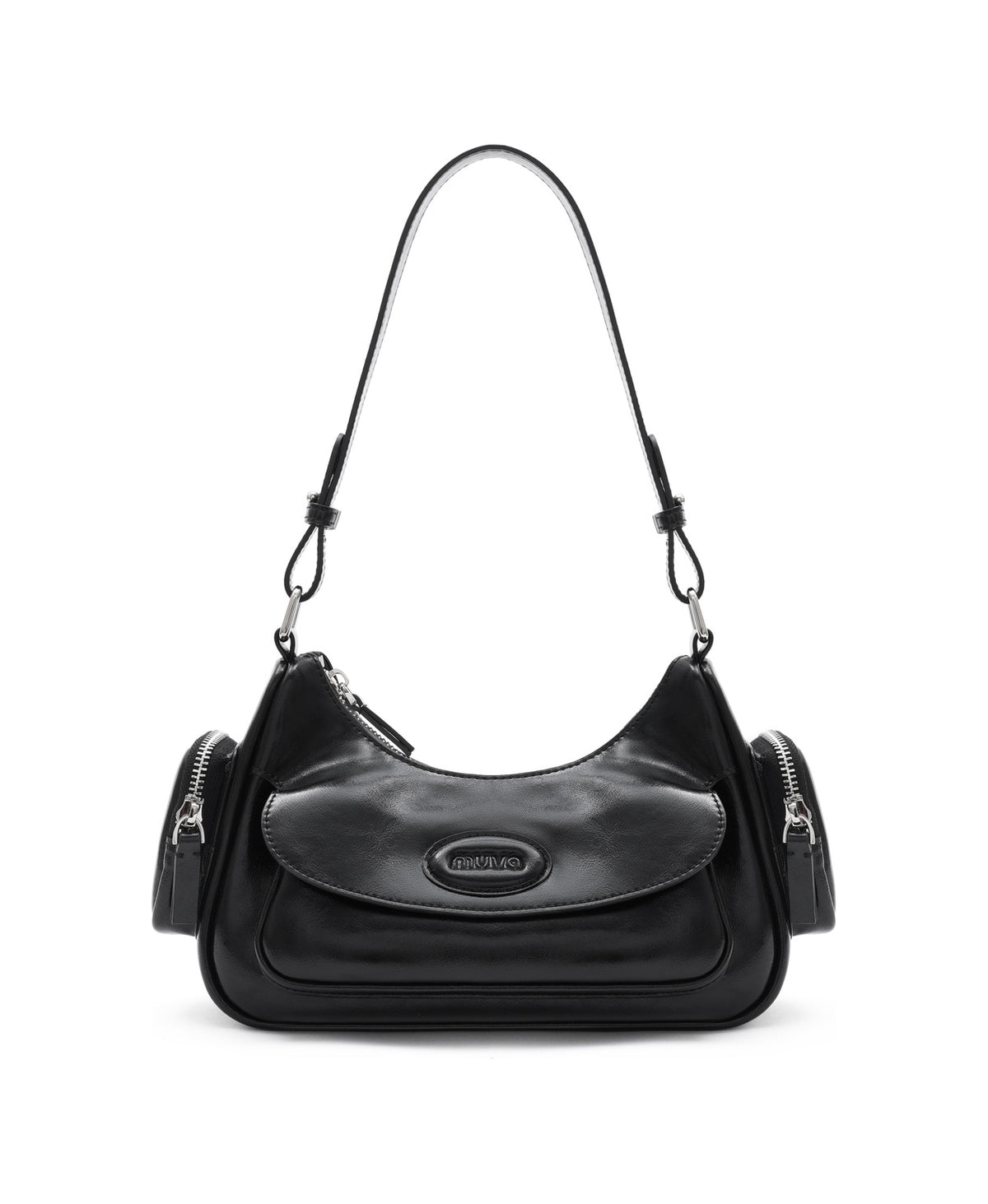 Multi-Pocket Shoulder Bag · Black