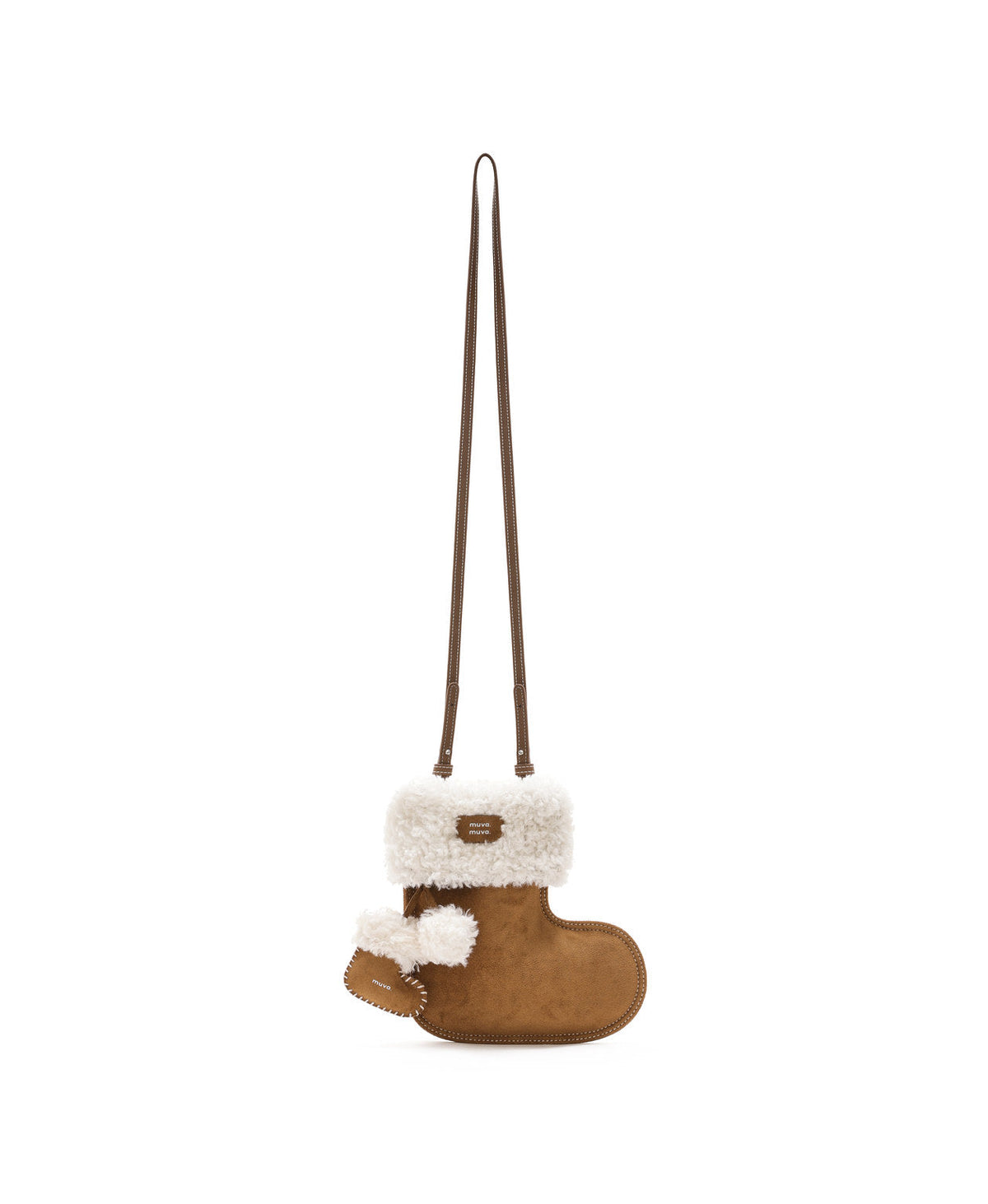 Fluffy Christmas Stocking Bag · Caramel Brown