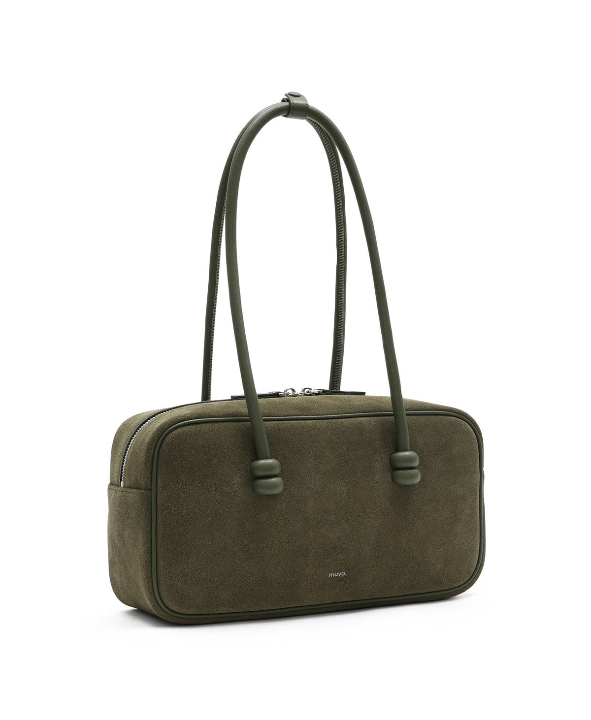 ZhuZhu Boston Suede Shoulder Bag · Olive Green