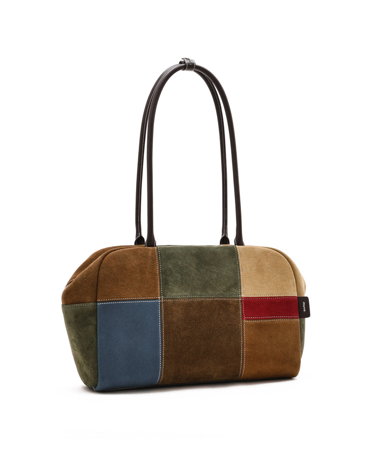 Puzzle Colour Block Boston Bag · Fair Isle Latte