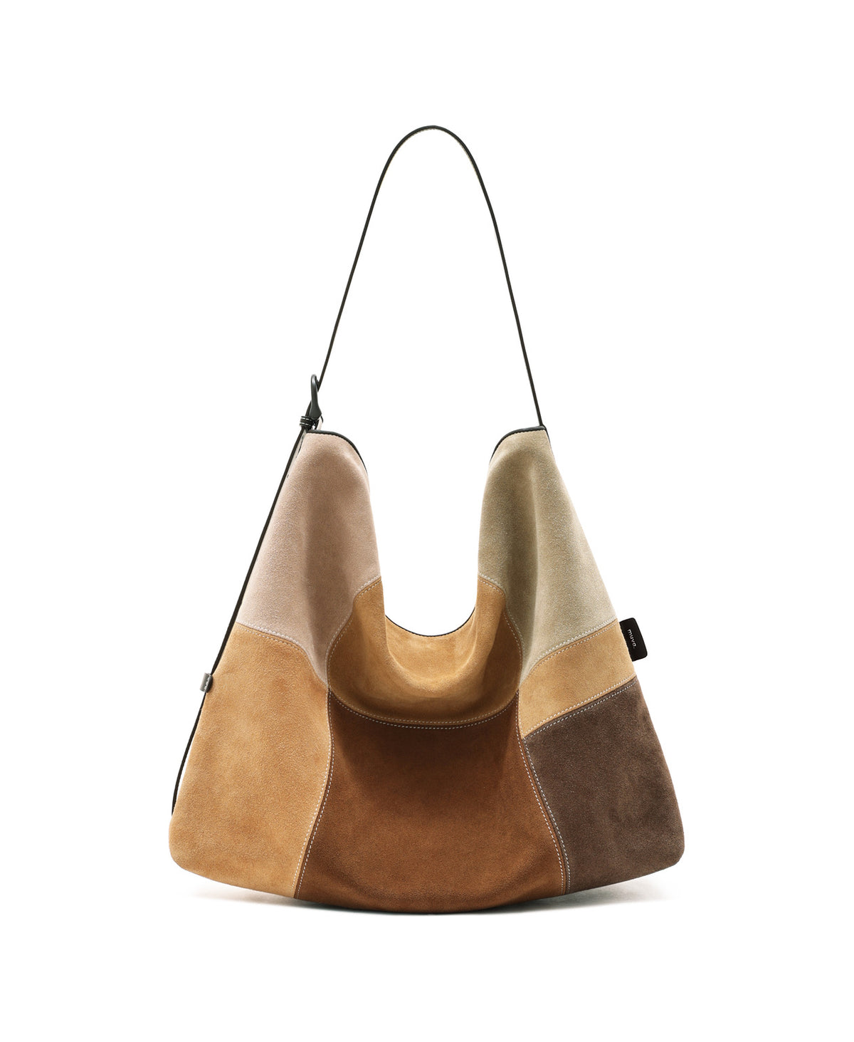 Puzzle Colour Block Hobo Bag · Caramel Brownies