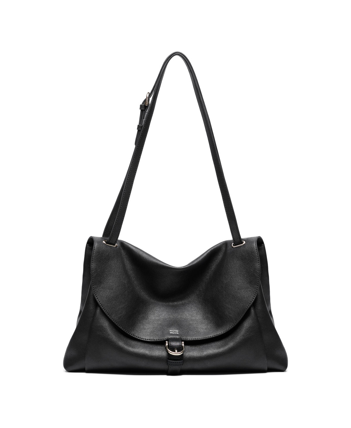 Paradise Pleat Shoulder Bag · Black