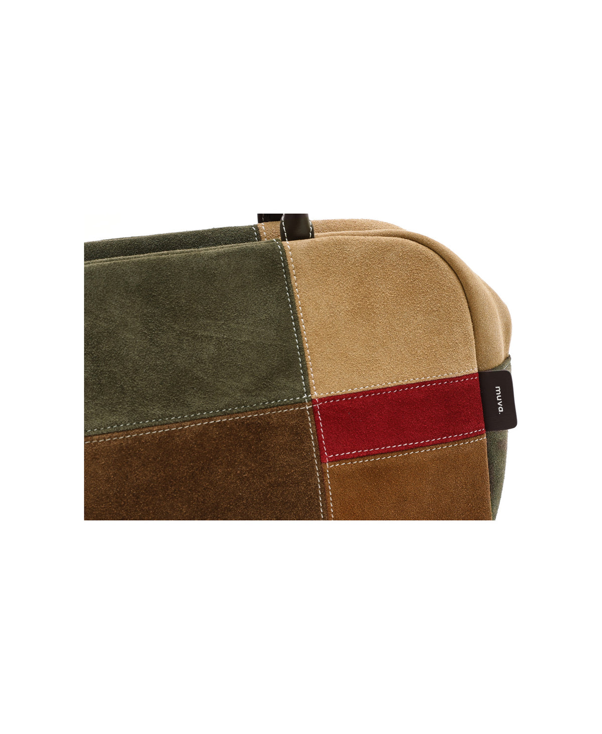 Puzzle Colour Block Boston Bag · Fair Isle Latte