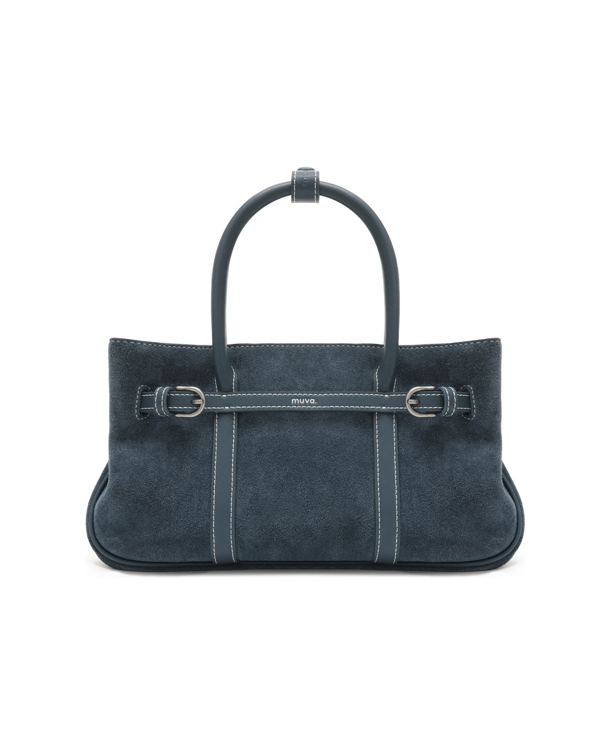 Hopscotch Tales Garden Bag · Suede · Denim Blue