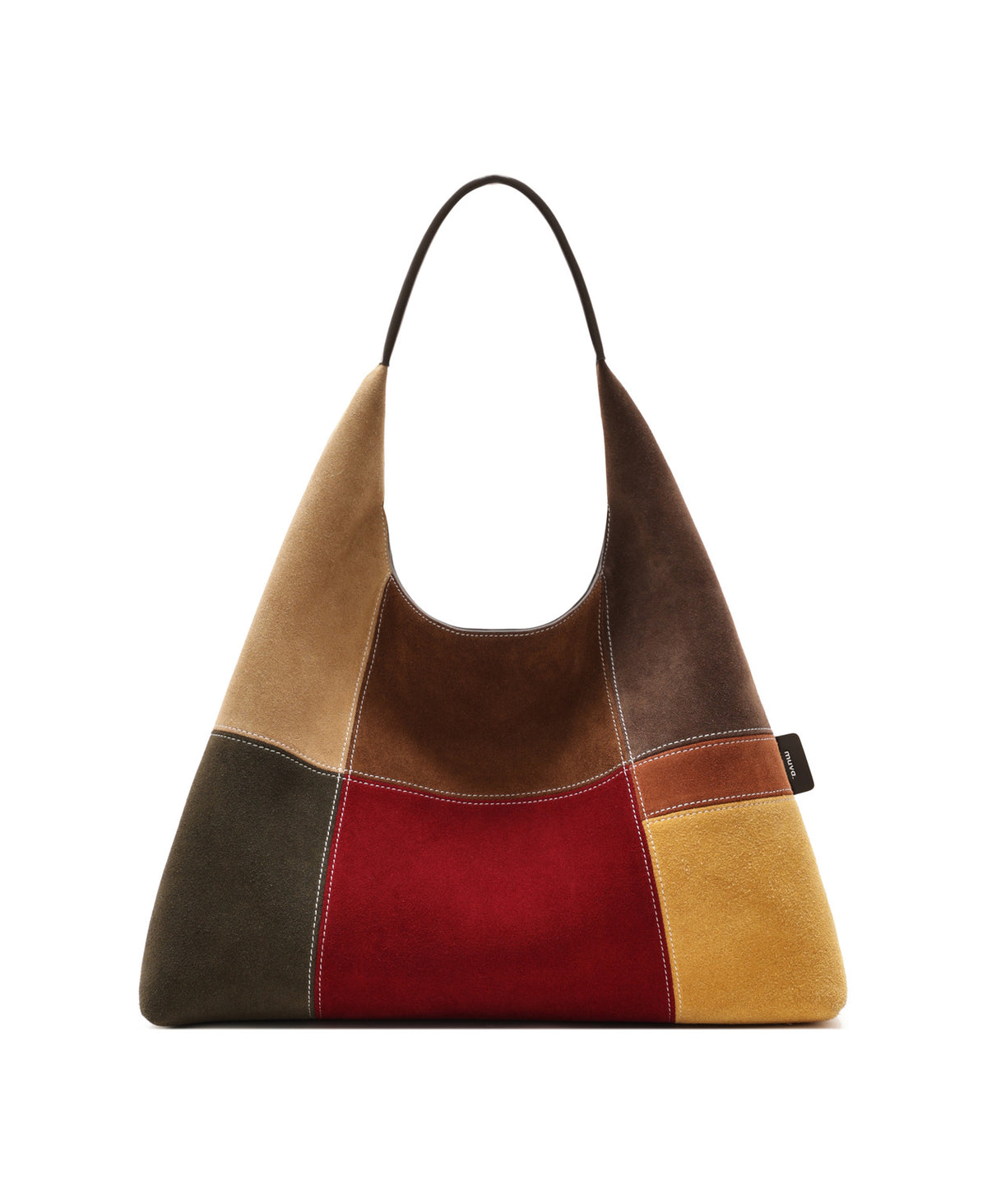 Puzzle Colour Block Hobo Bag · Mini · Butter Canelé